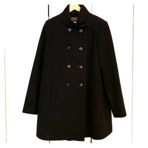 Black wool Pendleton coat